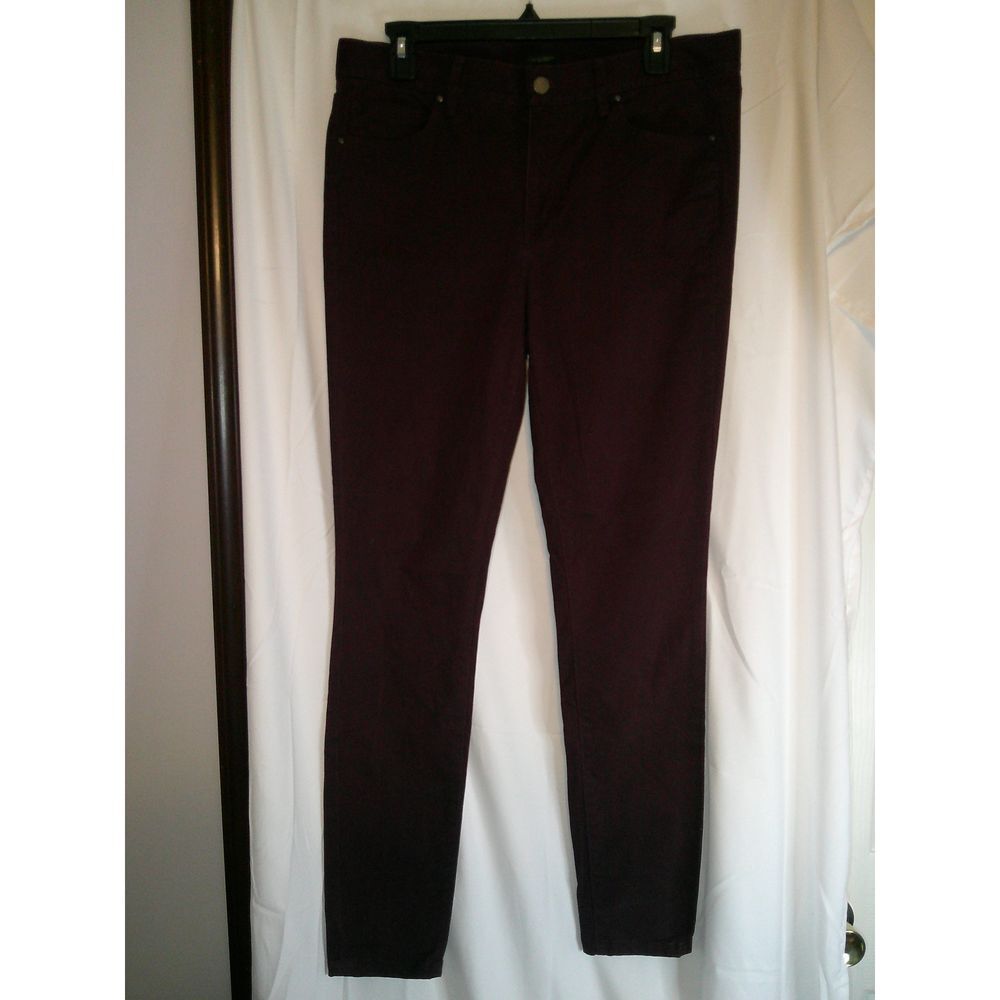 Ann Taylor Factory Modern Fit Plum Skinny Pants Size 8 Professional Wear